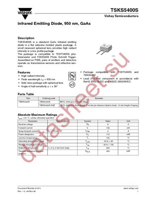 TSKS5400S-ASZ datasheet  